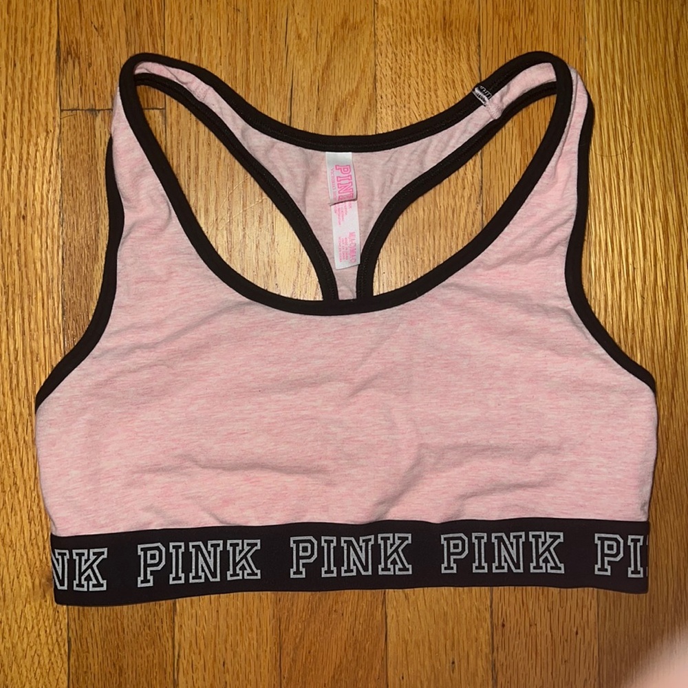 VS PINK Light Pink Unlined Sports Bra M (A-C)